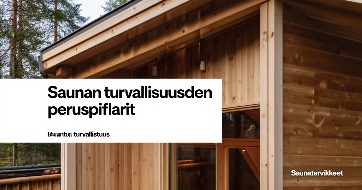 Saunan turvallisuuden peruspilarit